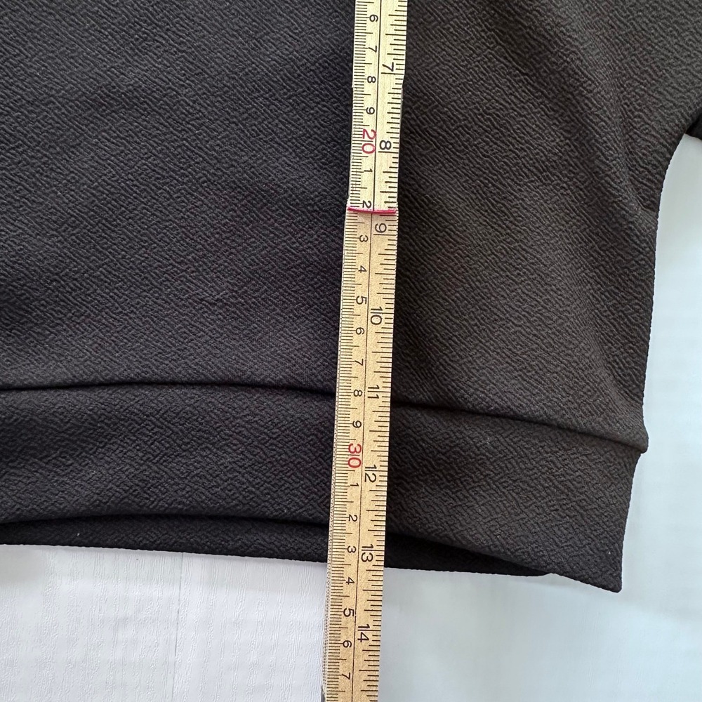 Lanoosh Kids Black Textured Long Sleeve Top Infant Size 12 Months Made in USA - Picture 4 of 6
